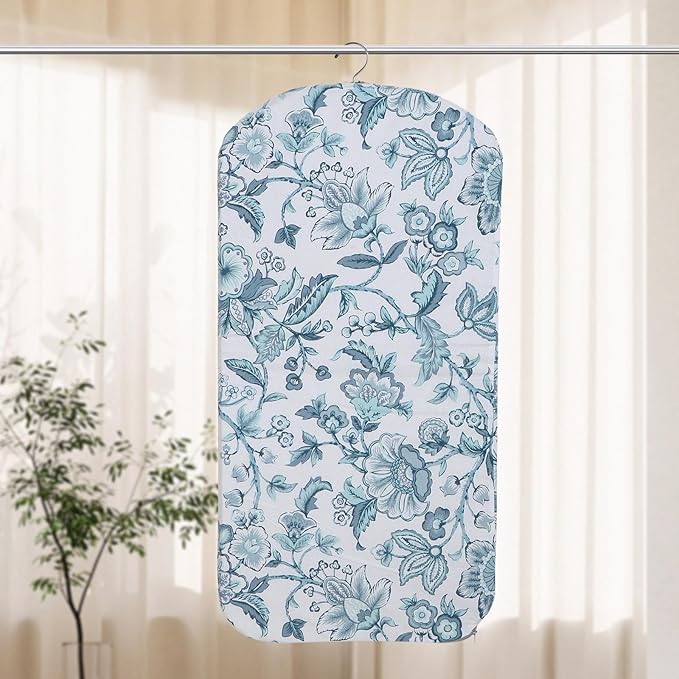 Garment Steamer Hanging Ironing Board Steamer Board for Clothes for Handheld Steamer Accessory Ironing Mat Pad for Dorm Home, Blue White
