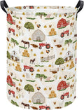 Baby Laundry Hamper kids laundry Basket Waterproof Storage Bin for Bedroom Toy Clothes Organizer Basket Woodland Animals Room Décor(Farm)