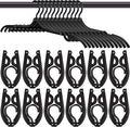 24Pcs Travel Hangers,Portable Folding Hanger,Lightweight Folding Hanger Non-Slip Travel Accessories for Clothes,Black Foldable Hangers Clothes Drying Rack for Home Outdoor Indoor