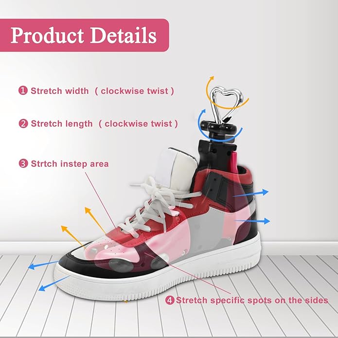 Shoe Stretcher Women Men, Boot Stretcher, Adjustable Unisex Boot Wide Feet Metal Plug