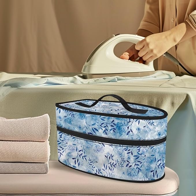 Tie Dye Branch Clothes Iron Storage Case Fits for Accessories Travel Irons Colorful Wear-resistant Iron Storage Cover with Zipper Handle