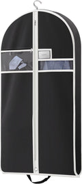 Garment Bags for Travel and Closet Storage with Zipper Pocket, Heavy Duty Waterproof Hanging Suit Bag with Handles for Suits, Coats, Jackets, Shirts, 43 inch