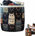 Quilted Laundry Basket, Quilted Laundry Basket with Handles, Boho Fabric Floral Storage, For Bedroom Laundry (#11, 16"L x 16"W x 22"H)