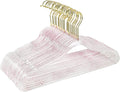 Clear Plastic Hangers 20-Pack - Non-Slip, Lightweight, Space-Saving Coat and Clothes Hangers with Red Glitter for Weddings and Closet Organization.