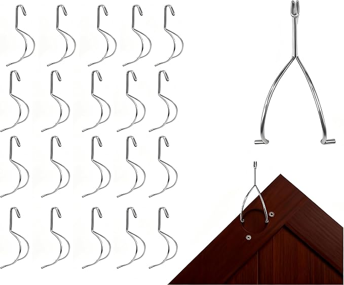 20Pack 5.2″Long Cabinet Door Paint Hangers Rack-No-Drill 304 Stainless Steel Paint Drying Rack for Wood Working Tools Accessories,Universal Size Metal Spray Painting Refinishing Hooks drying rack (20)