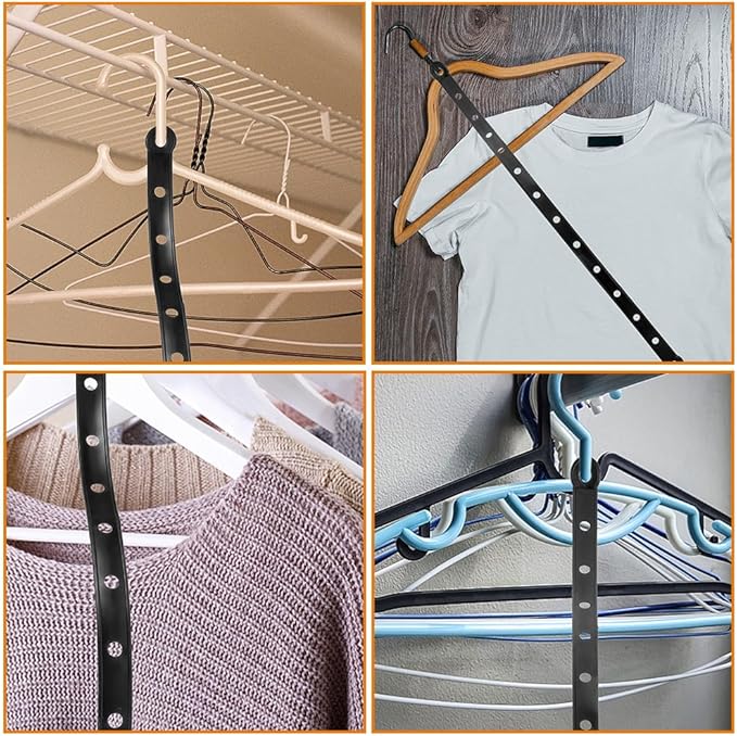 10pcs Hanger Connecting Strips Plastic Clothes Hanger Display Strips for Clothing Stores Easy Organization Space Saving Classic Design for Hanging Clothes