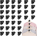 36 pcs Space Save Hanger Hooks, Clothes Hanger Connector Hooks, Space Save Closet Organizers, Triangles Hooks for Hanger,AS-seen-on-tv, Heart-Shaped Black