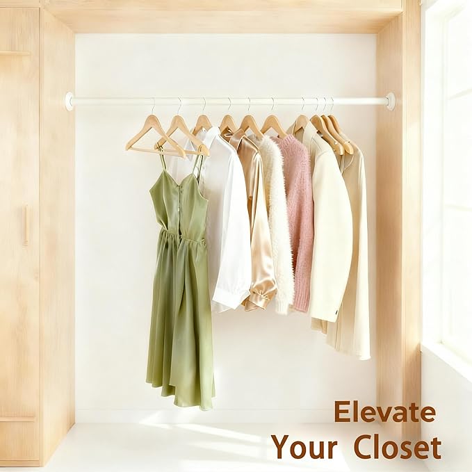 Natural Wooden Hangers 20 Pack, Non-Slip Clothes Hangers with 360° RotatingHooks for Shirts, Durable Heavy Duty Hangers, Slim Space Saving Hanger,Pants, Suits - Ideal for Closet & Travel Storage