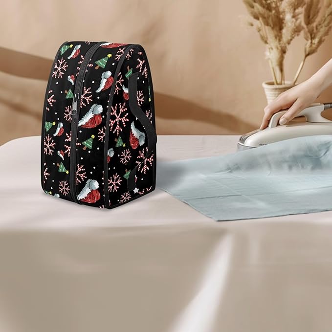 Iron Portable Storage Bag with Zipper Handle Fits Outing Lightweight Reusable Clothes Iron Storage Case for Travel or Storage, Christmas Hat Tree