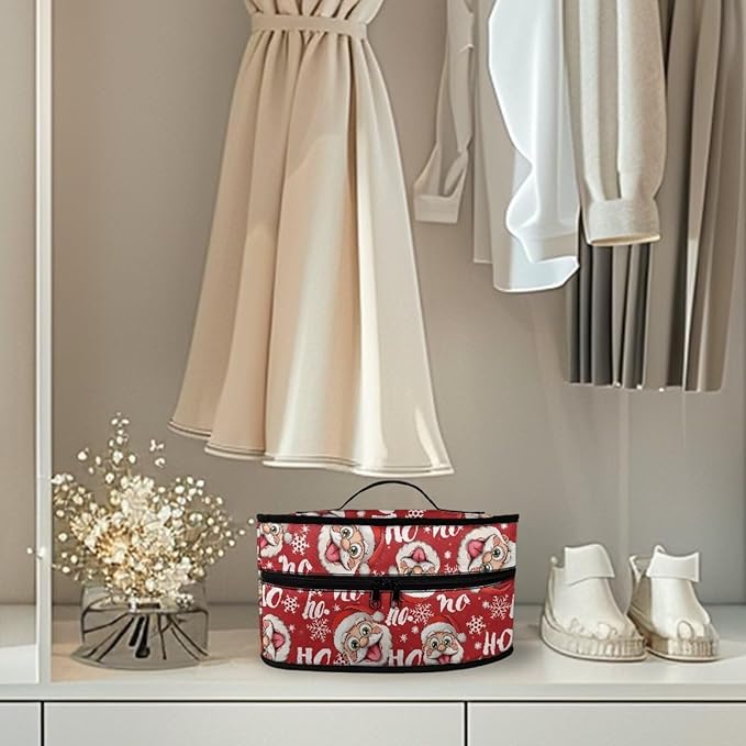 Christmas Iron Storage Case Fits Traveling Outing Decorative Handheld Steam Iron Storage Bag Compatible with Most Iron, Santa Claus HOHOHO