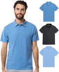INTO THE AM Polo Shirts for Men - Slim Fit Short Sleeve Collared Shirt S - 4XL Fitted Collar Polos for Work