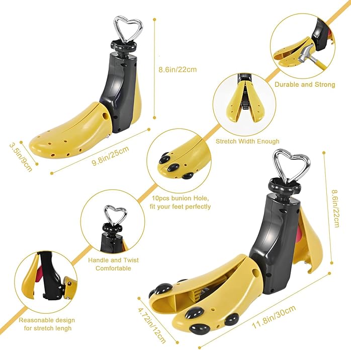 Shoe Stretcher Women Men, Boot Stretcher, Adjustable Unisex Boot Wide Feet ABS Plug