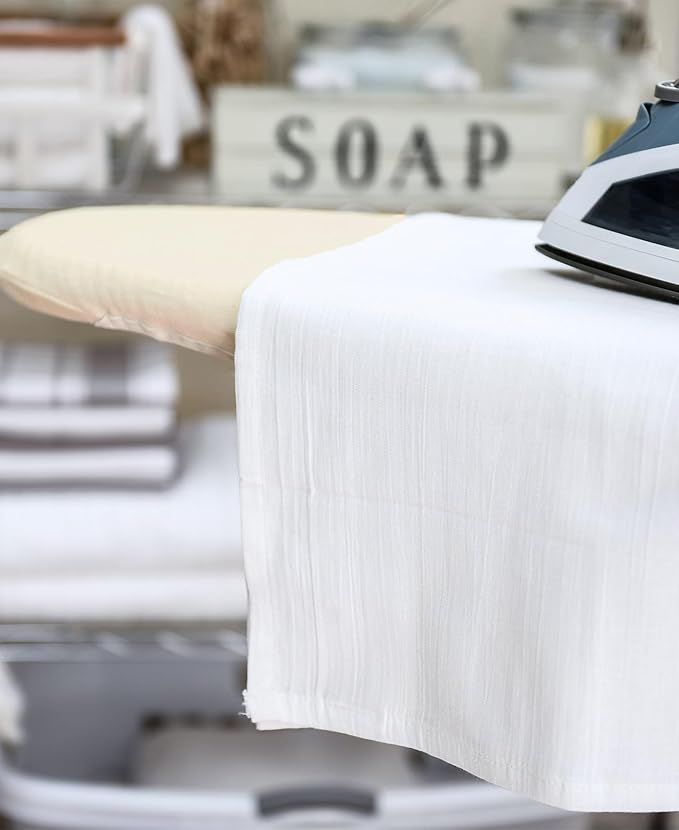 Ritz Professional Heavyweight Ironing Board Pad and Cover Set, Drawstring Closure, Cover and Pad Fits Standard Sized 54" Ironing Boards, Natural Cotton (Ironing Board Not Included)