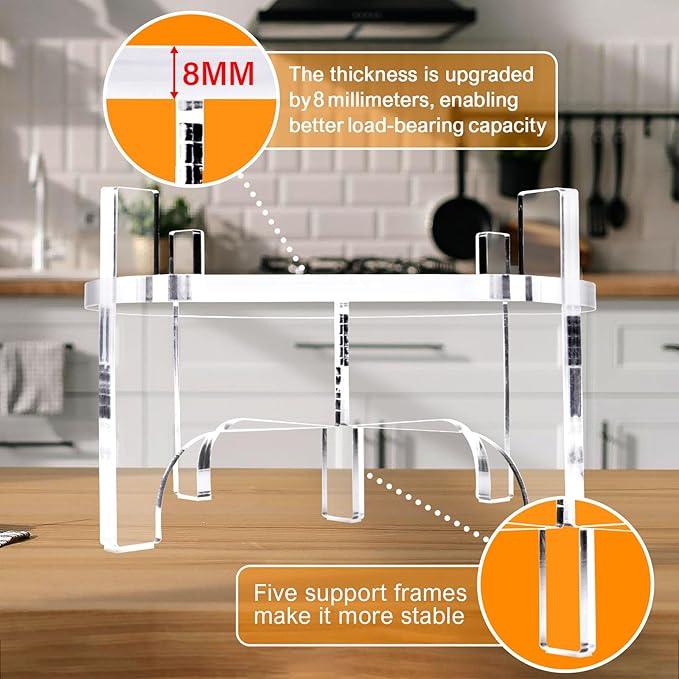 8 MM Acrylic Glass Drink Dispenser Stand, 2 Pack Water jug holder and Beverage Dispenser Stand, Drink Stand for Families, Parties and Catering Events(Fit Max 9 Inch Glass Drink)