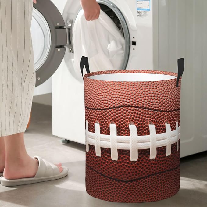 Laundry Basket Room Decor,Round Laundry Hamper Waterproof Dirty Clothes Hamper Collapsible Laundry Baskets With Handles,Toy/Clothes Storage Basket For Home Dorm Bathroom Decor