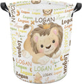 Lion Laundry Basket,Personalized Laundry Hamper for Boys Girls,Custom Laundry Basket With Name, Customized Dirty Clothes Hamper for Bathroom Bedrooms,S-16.5"X 13.8"