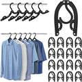 60 Pcs Portable Folding Travel Hangers for Cruise Ship Essentials 2026, Plastic Hanger Clothes Drying Rack for Suitcase, RV, Camping, Flying, Hotel, Road Trip Essentials Travel Accessories (Black)