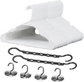 VECELO 100 Pack Plastic Hangers-Clothes Hangers Set with Shoulder Grooves for Closet Space Saving-Heavy Duty Coat Hanger,White