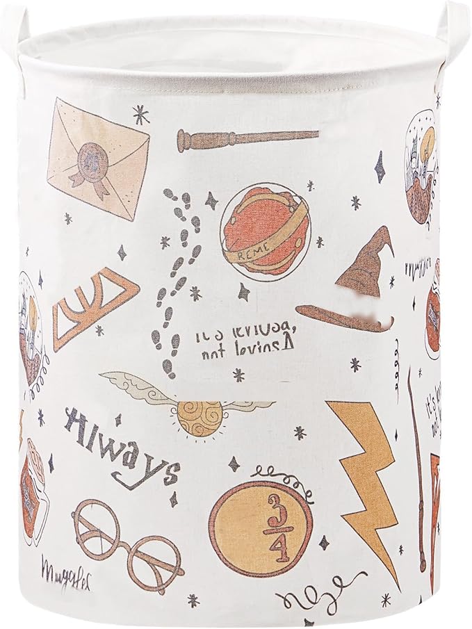 Nursery Decor,Baby Laundry Large Hamper Basket Foldable With Waterproof Pe Coating,Magic Dirty Clothes Basket for Kids,Bedroom,Bathroom Set,Toy Bin,Boys and Girls Birthday Gifts(Round)
