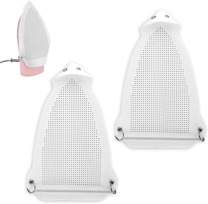 2pcs Iron Protective Cover, Breathable Heat Resistant Iron Shoe Cover Protect Clothes Prevents Fabric Burns & Sticking (0.8mm)