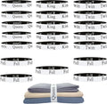 20 Pieces Bed Sheet Organizer Bands, Sheet Organizers and Storage Label Bands, Sheet Label for Bedding, Sheets Organizer for Closet,Sheet Keepers Linen Labels Bedding Bands