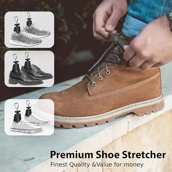 Shoe Stretcher Women Men, Boot Stretcher Wide Feet, 4-Way Shoe Widener & Expander for Stretch Length & Width