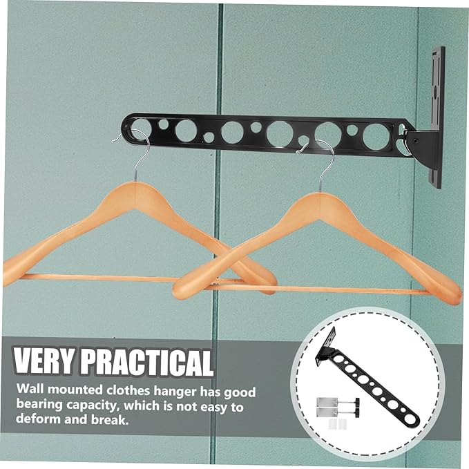 CHILDWEET 1 Set Clothes Drying Rack Coat Hangers Folding Clothes Hanger Metal Clothes Hanger Holder Folding Clothing Rack Hanger Rack Clothes Bar Wardrobe Aluminum Alloy Buckle