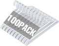 SPECILITE Wire Metal Clothes Hangers Bulk 100 Pack for Standard Size Suits, Coats, Shirts, Pants, Skirts, Space Saving, Non Slip,16 Inch 12 Gauge Ultra Thin, White