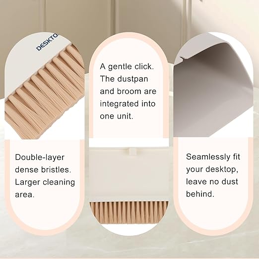 Mini Trash Can Broom Dustpan: Small Hanging Garbage Lint Bin for Laundry Room Office Desk Kitchen Cabinet Door Dorm Table Car RV - Tiny Countertop Bedside Wall Mount Trashcan Brush Dust Pan Set
