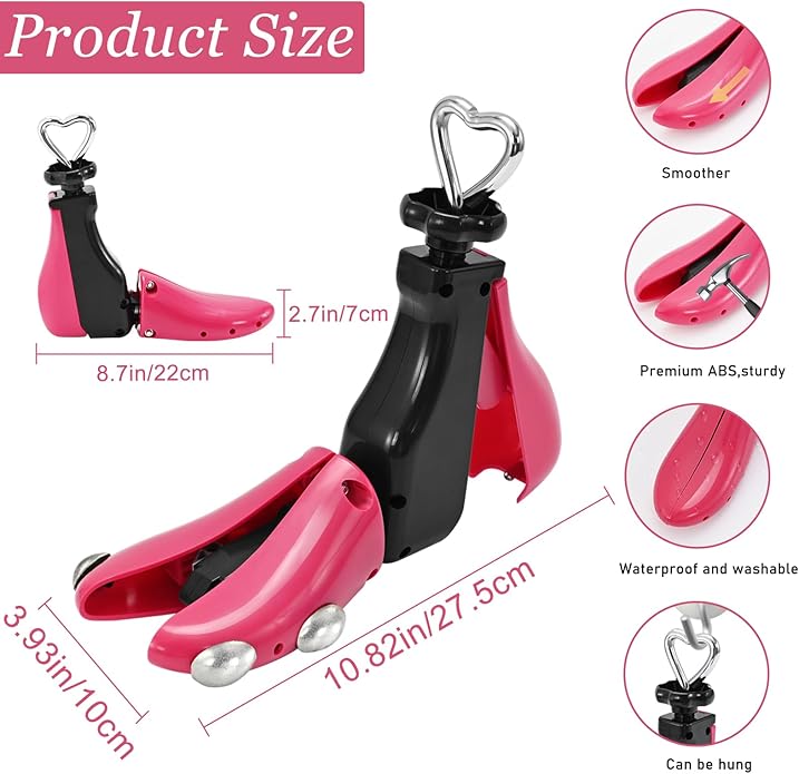 Shoe Stretcher Women Men, Boot Stretcher Wide Feet, 4-Way Shoe Widener & Expander for Stretch Length & Width