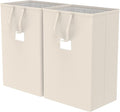 75L Large Laundry Hamper with Handles, Dirty Clothes Hamper for Bedroom Waterproof, Freestanding Tall Laundry Basket Waterproof, Hamper for Bedroom, Bathroom, Dorm, Toys Storage(Ivory）