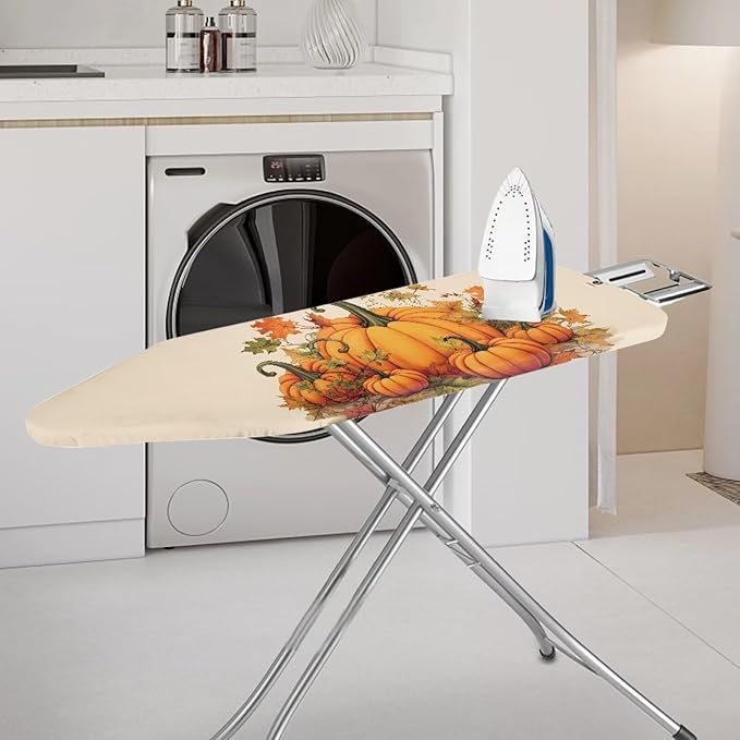 Pumpkin Ironing Board Cover Stain Resistant and Scorch Easy Installation Thanksgiving Ironing Board Cover Portable Autumn Decor