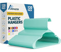 Lifemaster Plastic Clothes Hangers – Heavy Duty Hanger Set, for Organizing Clothes, Dresses, and Coat, Holds Up to 5 lbs, Space-Saving Hangers with Non-Slip Shoulder Grooves, Pack of 120, Aqua