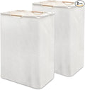 2Pack Large Laundry Hampers with Handles, 60L (15.85 Gal) Foldable Laundry Hamper, Freestanding Waterproof Clothes Hamper for Bedroom, Bathroom, Dorm, Laundry Room15.3"L x 10.6"W x 20.8"H