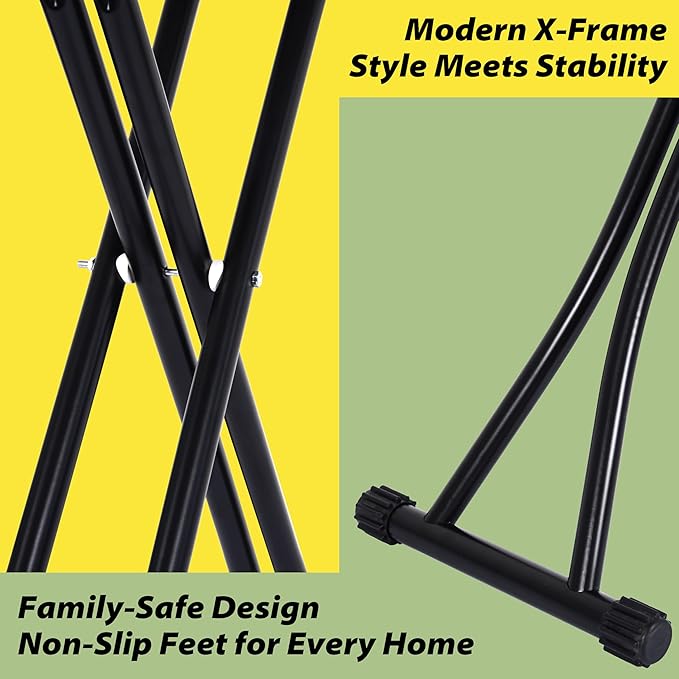 Ironing Board-Foldable Adjustable Height Iron Board with Heat-Resistant Cover - Lightweight and Durable for Home Use