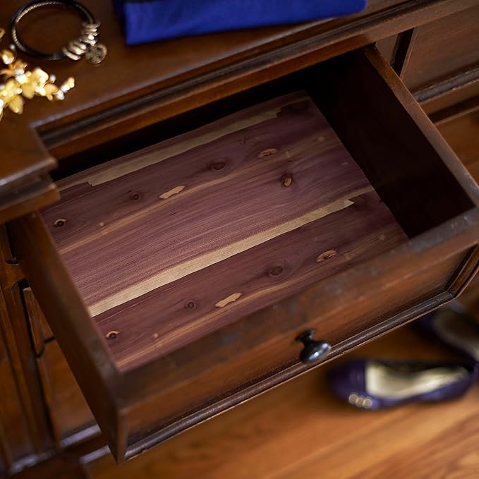 Household Essentials Cedar Drawer and Closet Shelf Liner |6-Feet by 10-Inch | 2 Pack, Brown