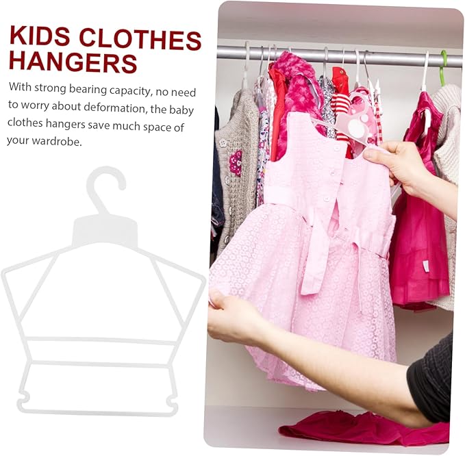 10Pcs Clothes Hangers for Clothing Drying Racks Laundry Hangers for Toddlers for Nursery and Closet Organization