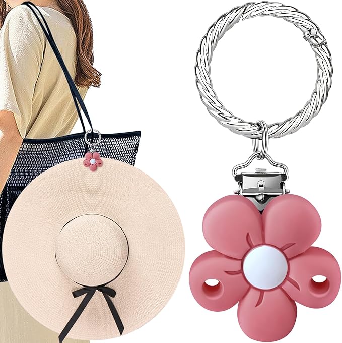 Hat Clip - Hat Holder for Travel on Bag - Silicone Hands Free Hat Clip for Purse Luggage - Protect Hat from Falling