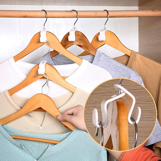 100 Pcs Clothes Hanger Connector Hooks,Plastic Cascading Hanger Hooks Extender Clips Connection Hooks,Space Saving Wardrobe Clothing Outfit Hangers Hooks for Organizer Closet Cabinet, 5 Colors