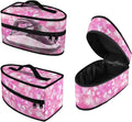 Pink Hearts Tie Dye Travel Iron Storage Box Stylish Portable Protective Carrying Bag Full Size Irons Tote Bags Reusable Steamer Storage Bags Home Thanksgiving Day Decoration