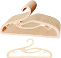 Plastic Clothes Hangers 20 Pack, Z-Shape Opening, 0.12" Ultra Thin Short Neck Hangers, Save Cabinet Space, Suitable for Dresses, Shirts, Pants, Scarves, Jackets(Pink)