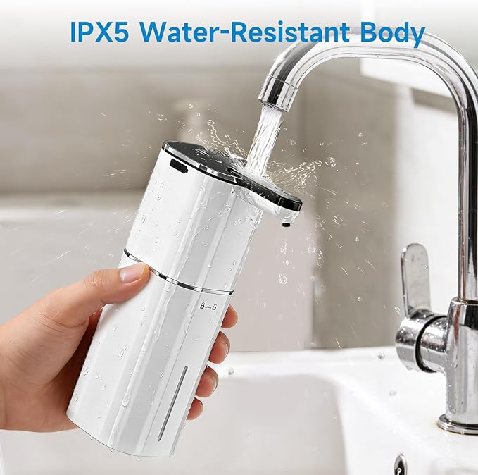CATIRE Upgraded Larger Capacity Automatic Dish Soap Dispenser Touchless, 17.6oz Liquid Hand Soap Dispenser for Bathroom Kitchen, Rechargeable 2000mAh, 8 Adjustable Levels, Wall Mount & Countertop