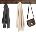 Pomona Metal and Wood Wall Coat Hook, 48 in. , Brown, 6-Hook Entryway Rack for Jackets, Scarves & Bags, Strong, Slim Wooden Design for Tight Spaces, Solid Finish, Solid Pine Wood & Metal