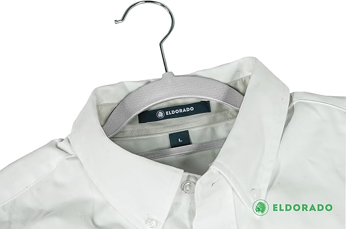 Eldorado Non-Slip Adult Hangers, Multicolor, for Everyday Use Value Packs (Pearl White, 50)
