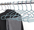 10-Pack of Fabric-Wrapped Metal Hangers Features a Strong Metal Frame, Soft Fabric Coating, Non-Slip Design, preventing Damage, and Providing Secure, Space-Saving Garment Storage.(Gray)
