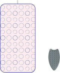 Foldable Ironing Mat, Portable Hanging Ironing Pad with Silicone Iron Rest, Heat Resistance Ironing Pad Cover for Washer, Dryer, Table Top, Countertop (Pink)