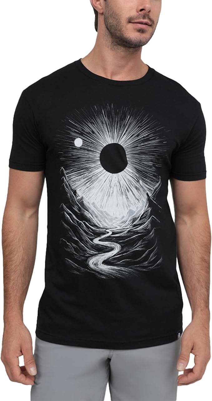 INTO THE AM Graphic Tees for Men S - 4XL Premium Short Sleeve Colorful T-Shirts Trippy Space Designs