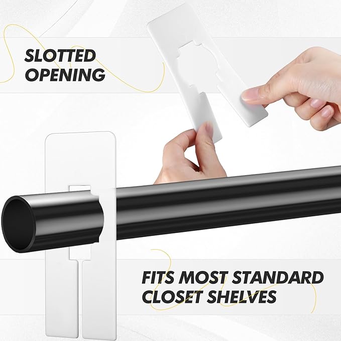 Blulu 100 Pack Closet Rack Dividers Rectangular with Marker Pen White Clothing Hanger Dividers Writable and Reusable for Sorting Clothing Size, Color