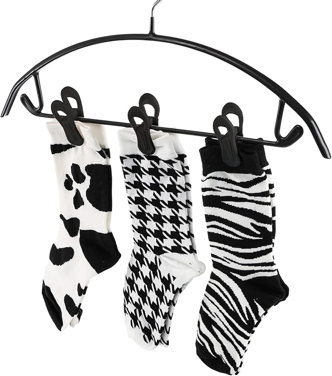 Yopay 50 Pieces Hanger Clips for Hangers, Strong Pinch Easily Clip on Clothing Pants, Multi-Purpose Kids Plastic Finger Clips for Home, Office, Travel, Crafts