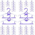 Baby Hangers for Nursery Closet 60 Pack Plastic Kids Clothes Hanger Space Saving Non Slip Extendable Toddler 11-14” Adjustable Hangers Heavy Duty Clothing Infant Hanger Bulk, Purple